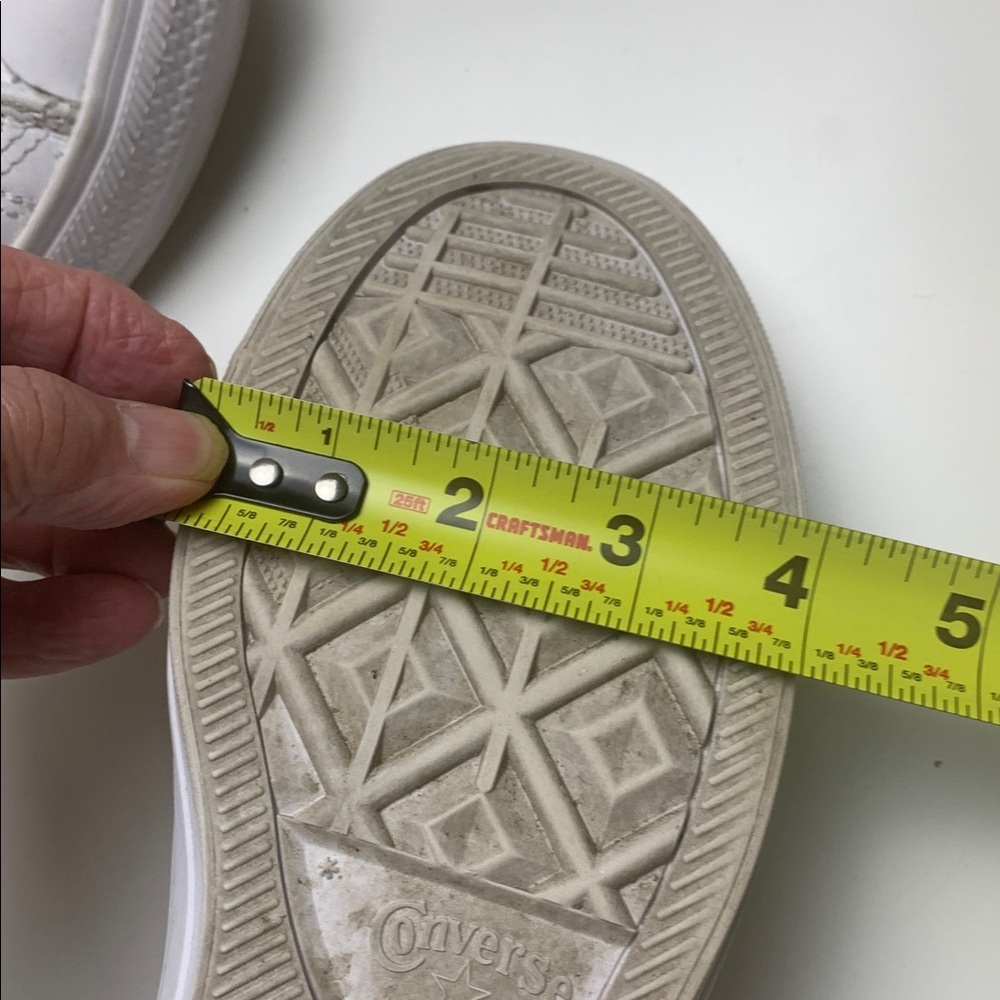 Converse All Stars White Leather size 6 men’s, size 8 women’s - Picture 7 of 7